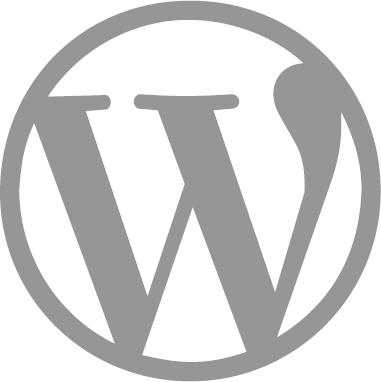round icon with a W in the middle for WordPress